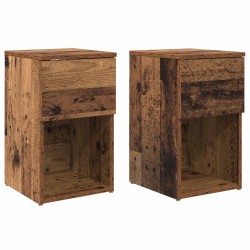 Armoire de lit 2 pcs Bois ancien 29 x 31,5 x 49 cm 632469632469