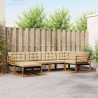 Ensemble de canapés d'extérieur 6 pcs Naturel et Beige 632472632472