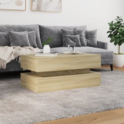 Table basse avec lumières LED chêne sonoma 90x50x40 cm 632477632477