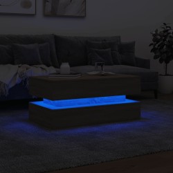Table basse avec lumières LED chêne sonoma 90x50x40 cm 632477632477