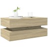 Table basse avec lumières LED chêne sonoma 90x50x40 cm 632477632477