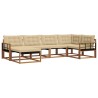 Ensemble de canapés d'extérieur 6 pcs Naturel et Beige 632478632478