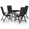 Ensemble de bistro 5 pcs noir et anthracite 632480632480