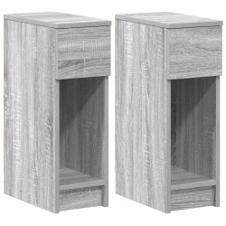 Tables de chevet avec tiroir 2 pcs sonoma gris 20x36x60 cm 632481632481