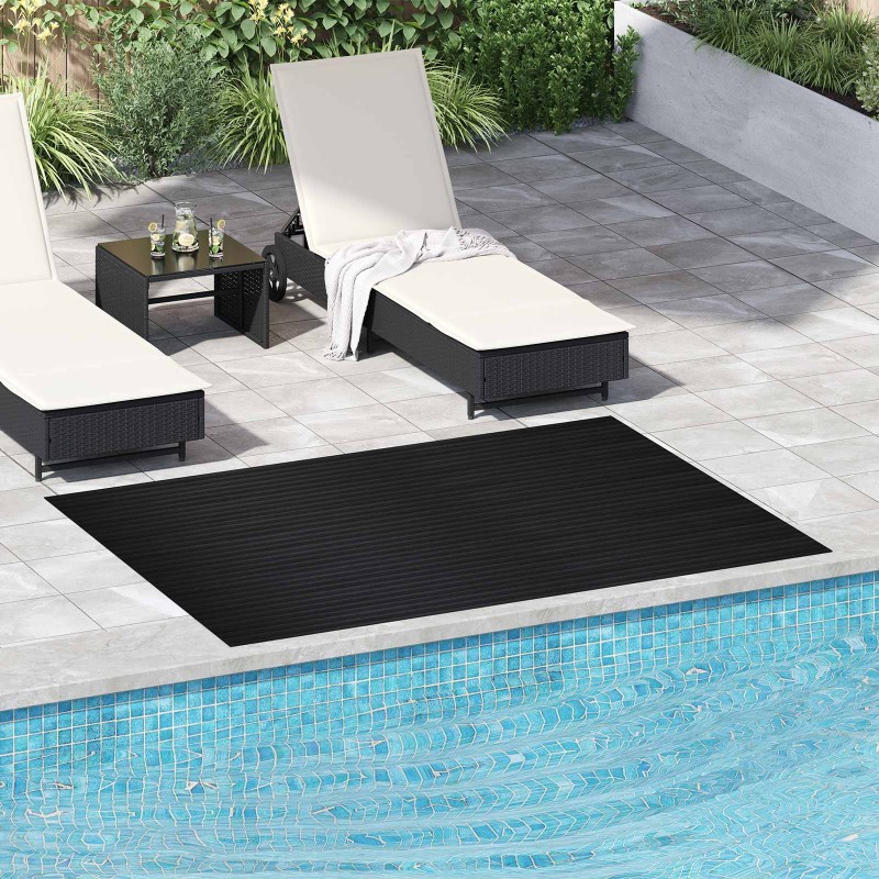 Tapis de sol Noir 1,5 x 2 m Caoutchouc 632491632491