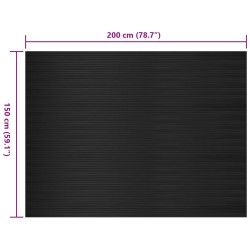 Tapis de sol Noir 1,5 x 2 m Caoutchouc 632491632491