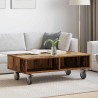 Table d'appoint avec roues Bois ancien 90 x 50 x 30 cm 632497632497