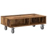 Table d'appoint avec roues Bois ancien 90 x 50 x 30 cm 632497632497