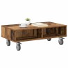 Table d'appoint avec roues Bois ancien 90 x 50 x 30 cm 632497632497