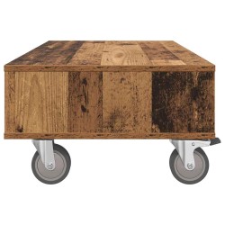 Table d'appoint avec roues Bois ancien 90 x 50 x 30 cm 632497632497