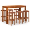 Ensemble de bar de jardin 7 pcs bois d'acacia solide 632499632499