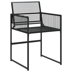 Ensemble à manger de jardin 9 pcs Noir Résine tressée 632500632500