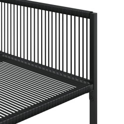 Ensemble à manger de jardin 9 pcs Noir Résine tressée 632500632500