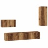 Meuble TV mural 4 pcs Bois Ancien Bois d'ingénierie 632501632501