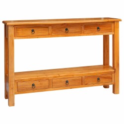 Table console Naturel 115 x 32 x 76 cm Bois de Mahogany Massif 632512632512