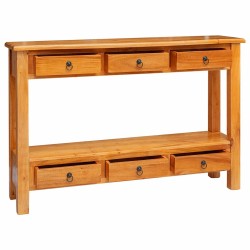 Table console Naturel 115 x 32 x 76 cm Bois de Mahogany Massif 632512632512
