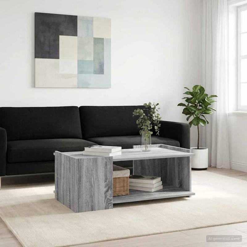 Table basse Sonoma gris 90 x 50 x 33 cm Bois d'ingénierie 632516632516