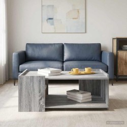 Table basse Sonoma gris 90 x 50 x 33 cm Bois d'ingénierie 632516632516