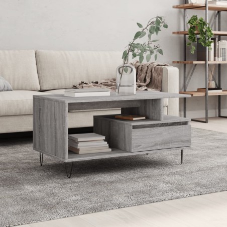 Table basse Sonoma gris 90x49x45 cm Bois d'ingénierie 632517632517