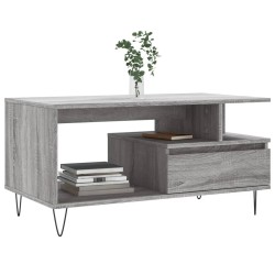 Table basse Sonoma gris 90x49x45 cm Bois d'ingénierie 632517632517