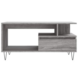 Table basse Sonoma gris 90x49x45 cm Bois d'ingénierie 632517632517