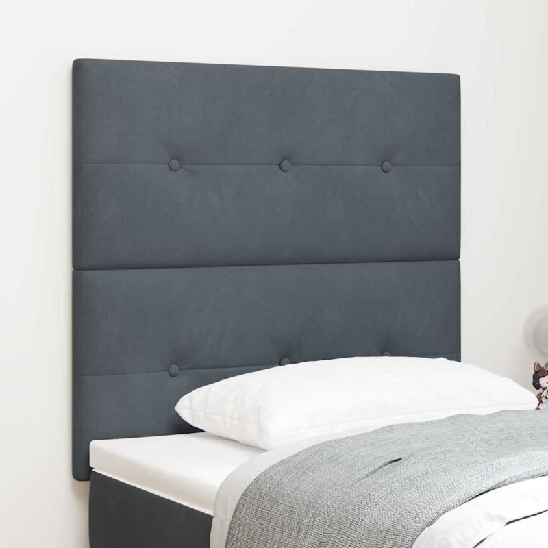 Tête de lit Gris foncé 80 cm Velours 632521632521