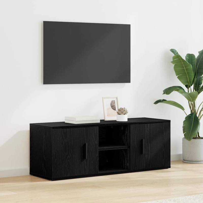 Meuble TV Chêne noir 100 x 31,5 x 35 cm Bois d'ingénierie 632525632525