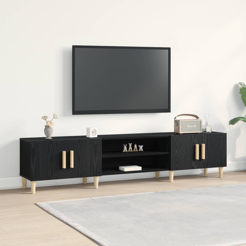 Meuble TV Chêne noir 180 x 31,5 x 40 cm Bois d'ingénierie 632526632526