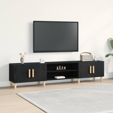 Meuble TV Chêne noir 180 x 31,5 x 40 cm Bois d'ingénierie 632526632526