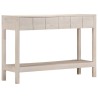Table console blanc 110x35x75 cm bois de manguier solide 632533632533