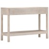 Table console blanc 110x35x75 cm bois de manguier solide 632533632533