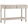 Table console blanc 110x35x75 cm bois de manguier solide 632533632533