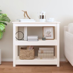 Table console Blanc 80x40x74 cm Bois massif de pin 632534632534