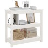 Table console Blanc 80x40x74 cm Bois massif de pin 632534632534