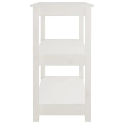 Table console Blanc 80x40x74 cm Bois massif de pin 632534632534