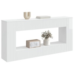 Table console Blanc Brillant 155 x 29 x 74 cm Bois d’ingénierie 632536632536