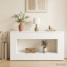 Table console Blanc Brillant 155 x 29 x 74 cm Bois d’ingénierie 632536632536