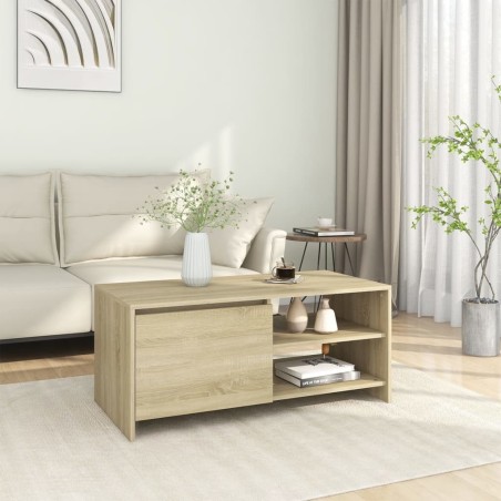 Table basse chêne sonoma 102x50x45 cm bois d'ingénierie 632540632540