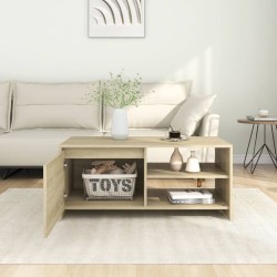 Table basse chêne sonoma 102x50x45 cm bois d'ingénierie 632540632540