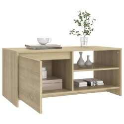 Table basse chêne sonoma 102x50x45 cm bois d'ingénierie 632540632540