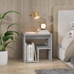 Table de chevet Sonoma gris 40x30x40 cm Bois d'ingénierie 632545632545