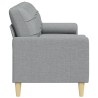 Canapé 3 places avec oreillers gris clair 210 cm tissu 632546632546