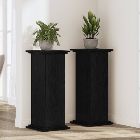 Support de Plante Chêne noir 33 x 33 x 100 cm Bois d'ingénierie 632547632547