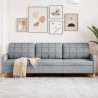 Canapé à 3 places Gris clair 210 cm Tissu 632548632548
