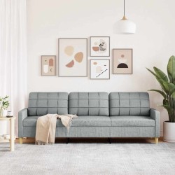Canapé à 3 places Gris clair 210 cm Tissu 632548632548