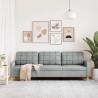Canapé à 3 places Gris clair 210 cm Tissu 632548632548