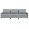 Canapé à 3 places Gris clair 210 cm Tissu 632548632548