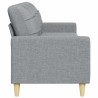 Canapé à 3 places Gris clair 210 cm Tissu 632548632548