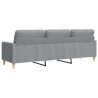 Canapé à 3 places Gris clair 210 cm Tissu 632548632548