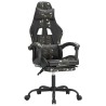 Chaise de jeu pivotante repose-pied Noir camouflage Similicuir 632550632550
